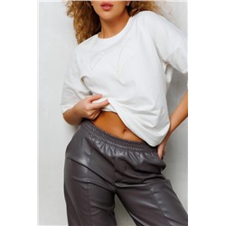 Футболка женская с вышивкой 342MLK (Молочный)