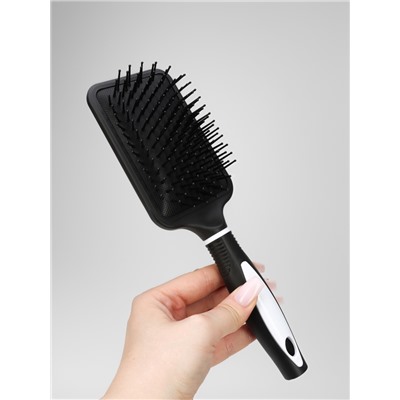 Расчёска массажная, широкая, 8×25(±1) см, чёрная