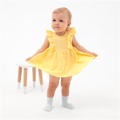 Платье-боди MINAKU, рост 80-86 см, жёлтое