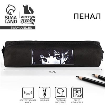 Пенал школьный, искусственная кожа«Аниме»19×8×3 см