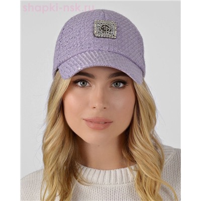 Букле пайетка квадрат стразы Бейсболка женская (56-58)