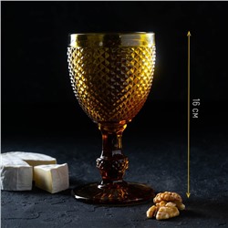 Бокал для вина Magistro «Вилеро», 280 мл, 8×16.5 см, стекло, жёлтый