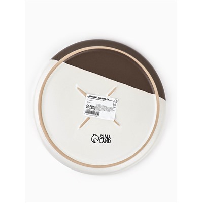 Тарелка плоская керамическая «Цветочная поляна», d=21.7 см, ручная работа