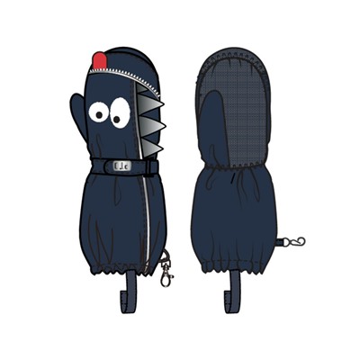 Варежки текстильные для мальчиков