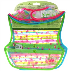 Green Sprouts, Snap & Go Wipe Off Bibs, 9-18 Months, 3 Pack