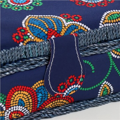 Шкатулка для рукоделия и шитья «Цветочная мозаика», хранение ниток, иголок, мелочи, 18×12×9.5 см