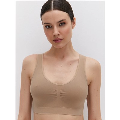 Omsa Топ OmD 1121S Cotton Майка "Toп" женская (кроп-топ на широких бретелях с вкладышами), CO