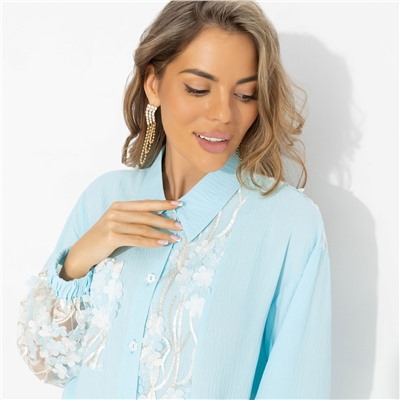 Рубашка для эффекта «вау», Смелое решение (бирюзовая)