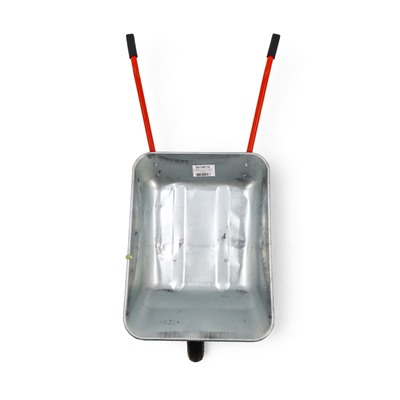 УЦЕНКА Тачка садовая, одноколёсная: груз/п 80 кг, объём 65 л, красные ручки