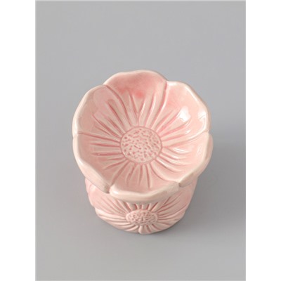 УЦЕНКА Аромалампа для эфирных масел керамика «Нежный цветок», 8×8×8 см, МИКС