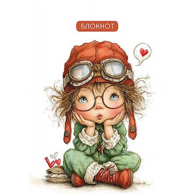 Блокнот на спирали А6 48л клетка "Мечтательница" С0115-138 АппликА