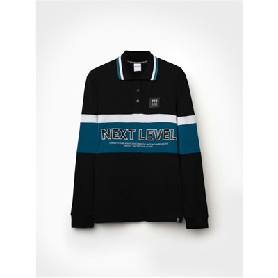 Джемпер трикотажный с воротником поло для мужчин