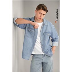 Мужская джинсовая рубашка Happyfox