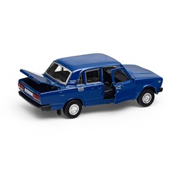 Машина металл LADA ВАЗ-2105 1997 12cm, (двери, багаж, темно-синий)инерц., в коробке