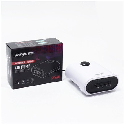 Компрессор воздушный JINGYE YE-942, бесшумный, регулируемый, 4×4 л/мин, 12 Вт