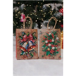 Набор крафт-пакетов новогодний 2 шт