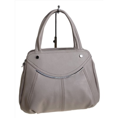 Женская сумка из искусственной кожи, цвет серо-белый