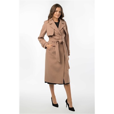 01-10666 Пальто женское демисезонное (пояс)