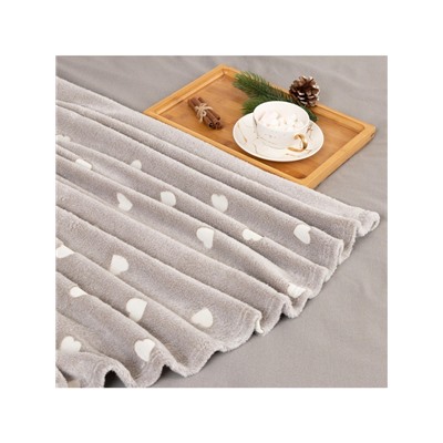 Плед светящийся в темноте «Этель. Love», 180×200 см, корал-флис