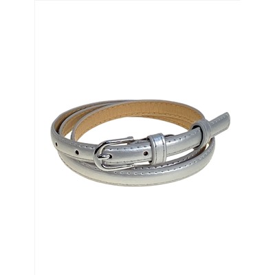 Ремень женский из искусственной кожи, цвет серебро