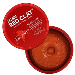 Missha, Amazon Red Clay, очищающая маска с красной амазонской глиной, 110 мл (3,71 жидк. унции))