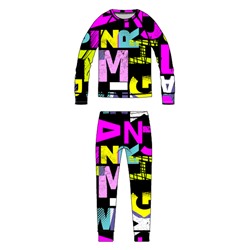 Термокомплект трикотажный для девочек: брюки, толстовка