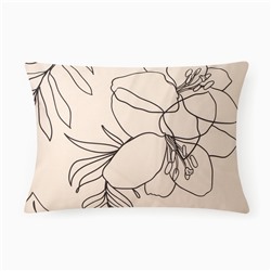 Комплект наволочек «Этель» Graphic flowers, 50×70 см, 2 шт., мако-сатин, хлопок 100%