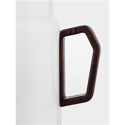 Кувшин «Акация», 1 л, 15×10×22, деревянная ручка и крышка-сито, стекло, прозрачный