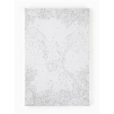 Картина по номерам на новый год на холсте с подрамником «Любопытный олень», 20×30 см