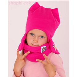 01-14-A Комплект флис (ушанка+снуд) (52-54)