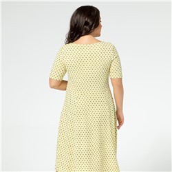 Платье, трикотаж, желтый