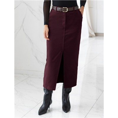 Юбка из эластичного микро-вельвета