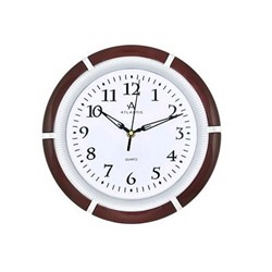 Часы настенные 270x270x40мм, кварцевые, цвет коричневый  GD-8304B brown