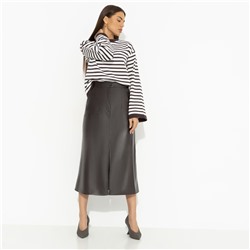 Юбка с разрезом, Откровенно шикарная (коричневый)