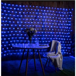 Светодиодная сеть  (220в,3х2м, синяя, 320 ламп)