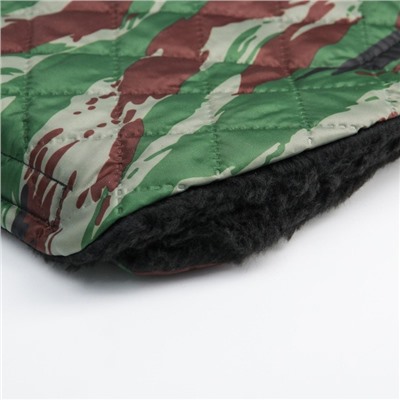 Муфта на ручку коляски, стеганная, камуфляж