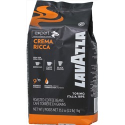 LAVAZZA. Expert Crema Ricca (зерновой) 1 кг. мягкая упаковка