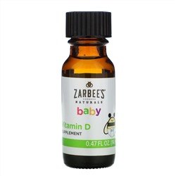 Zarbee's, Витамин D для малышей, 14 мл (0,47 жидк. унции)