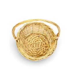 Корзина плетёная для хранения Fibre, с ручкой, бежевая, набор 3 шт.