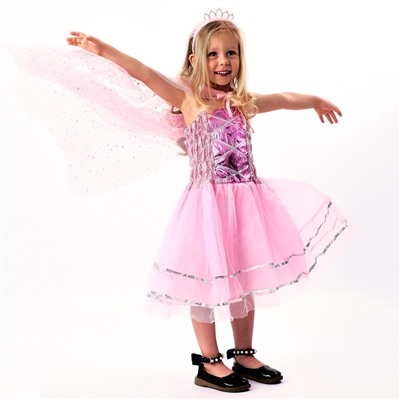 Карнавальный костюм «Красивая принцесса»: платье, накидка, ободок, рост 104-134 см
