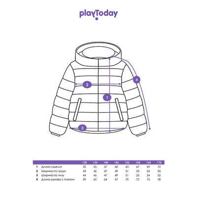 Куртка текстильная с полиуретановым покрытием для девочек