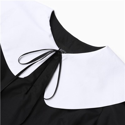 Платье мини женское с воротником MIST, размер 42, чёрное