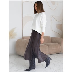 Расклешенная юбка из искусственной кожи