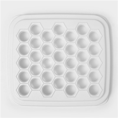 Пельменница IDEA, 35 ячеек, d=2.5 см, 25.5×28×2.9 см, пластик, белый