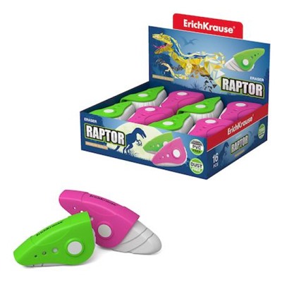 Ластик EK48173 Raptor в пластиковом футляре 57х34х19 мм ErichKrause