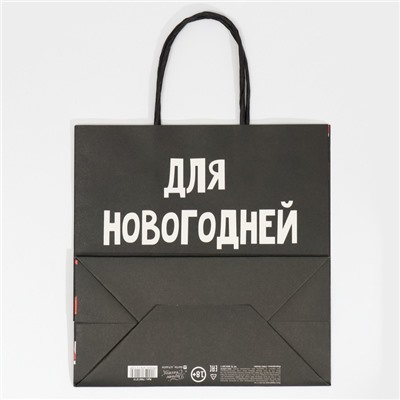 Пакет подарочный новогодний «Новогодняя суета», 22×22×11 см