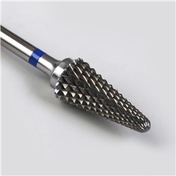 Фреза твердосплавная для маникюра «Конус», средняя нарезка, 4.4×1.3 см