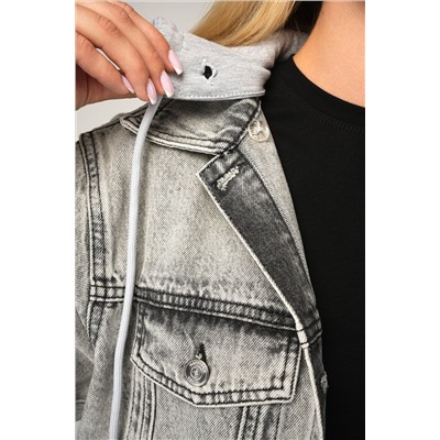 Женская джинсовая куртка с капюшоном Happyfox