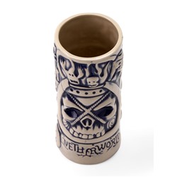 Стакан для коктейлей «Тики», 550 мл, череп, керамика, бежевый