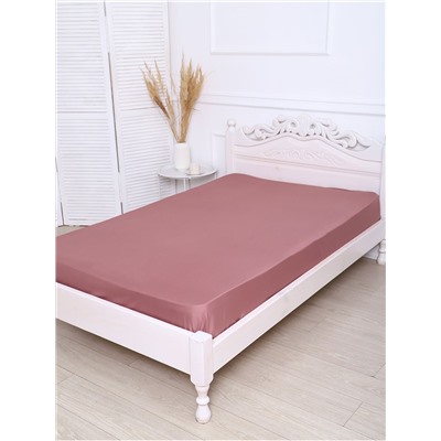 Простыня из полисатина гладкокрашенного - Коричневый